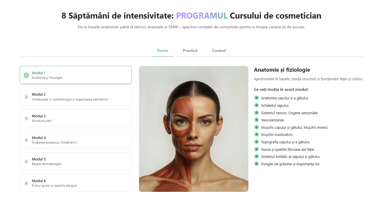 curse de cosmetologie de baza